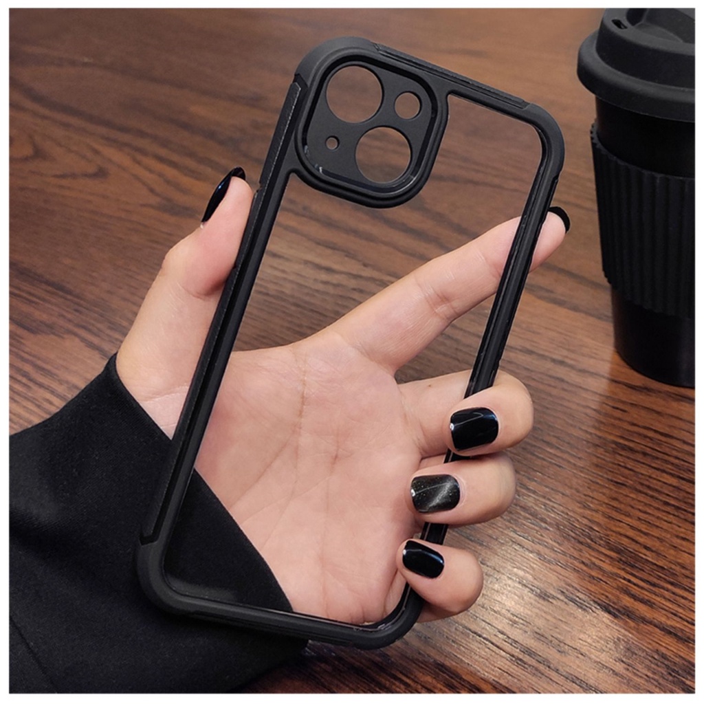 Ốp Điện Thoại Dẻo Trong Suốt Chống Sốc Sang Trọng Cho iPhone 14 13 Pro MAX 12 11 Pro MAX