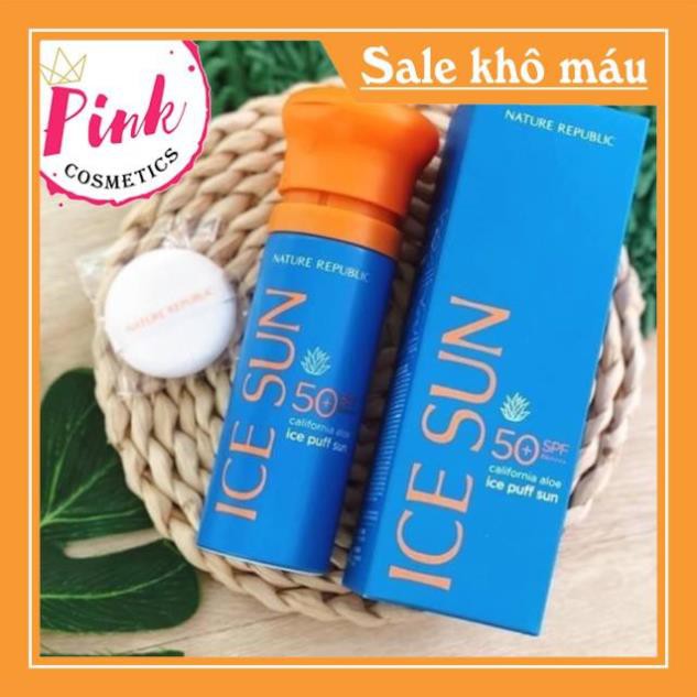 [MẪU MỚI MÀU XANH] Kem Chống Nắng Ice Sun Nature Republic SPF 50 PA+++ date 01/2022