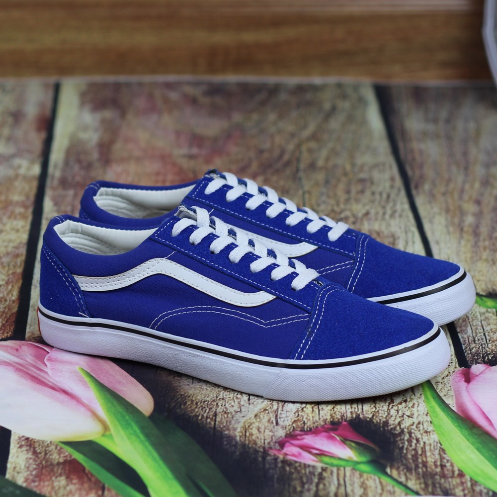 Giày Sneaker Nam Vssn Màu Xanh Coban (tem gót đỏ)