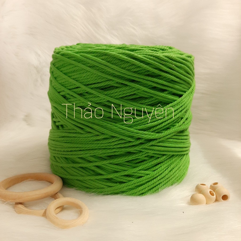 Dây thừng se macrame , dây cotton - 5mm. Nhiều màu sắc