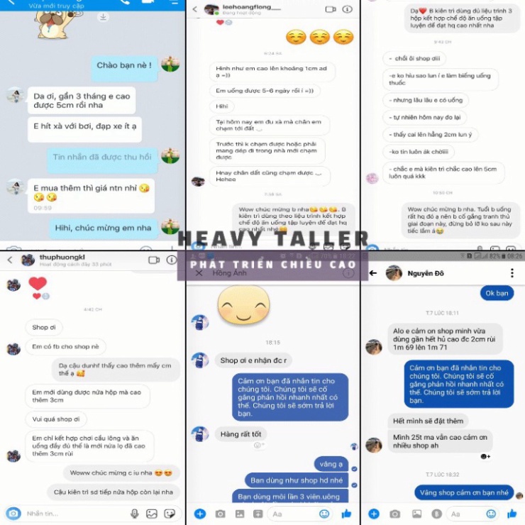 Viên Uống Heavy Taller | Hỗ Trợ Tăng Chiều Cao | Hộp 50 Viên
