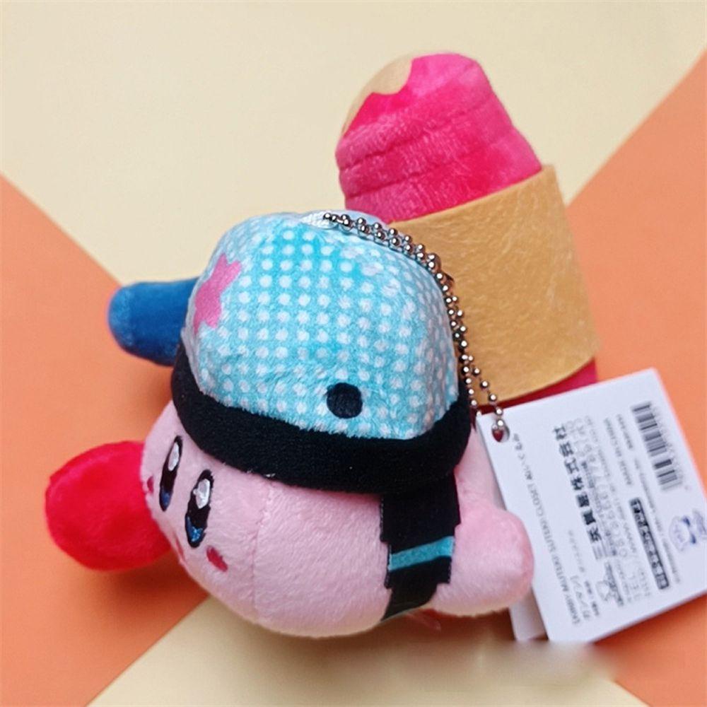 Búp Bê Kirby Nhồi Bông Mềm Mại Có Móc Khóa Trang Trí Ba Lô