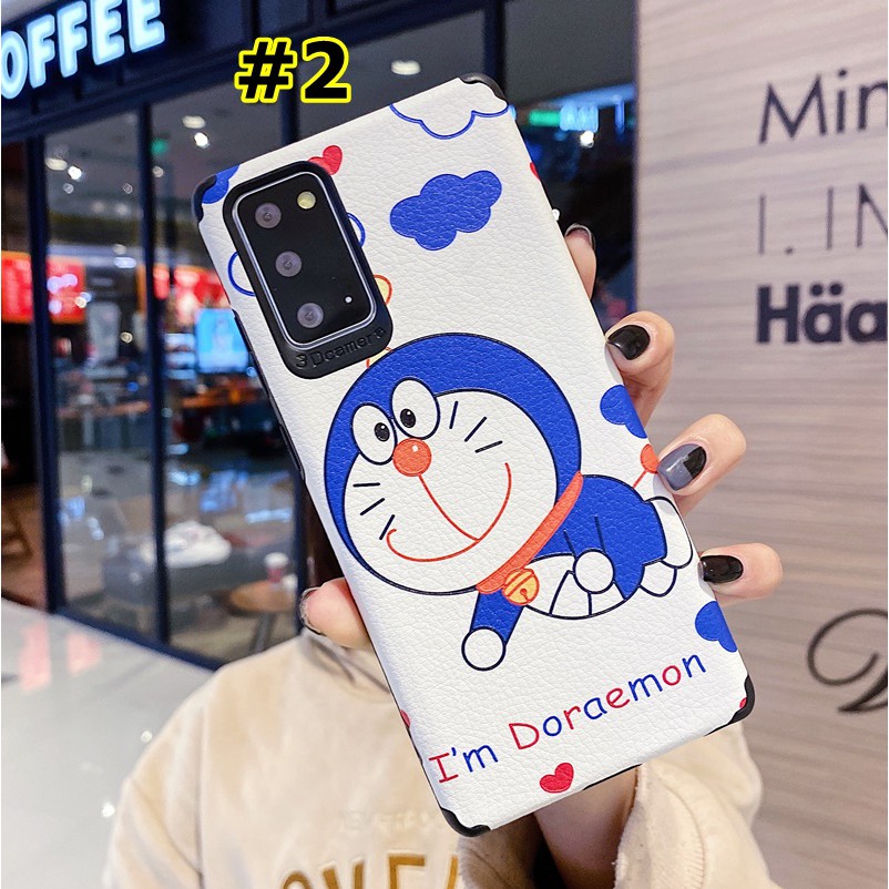 Ốp điện thoại da nhám mềm hình Doraemon cho iPhone 12 Pro Max Mini 11 Pro Max X XS XR 7 8 Plus 6 6S Plus 5 5S SE2 2020