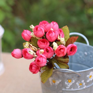 Hoa giả - Chùm hoa hồng bi lụa