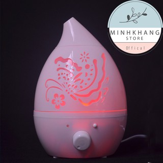 Máy Xông Tinh Dầu máy khuếch tán hồ Điệp 2000ml Phun Sương Cực Mạnh Dễ Thương 7 màu đèn led làm quà tặng , đèn ngủ