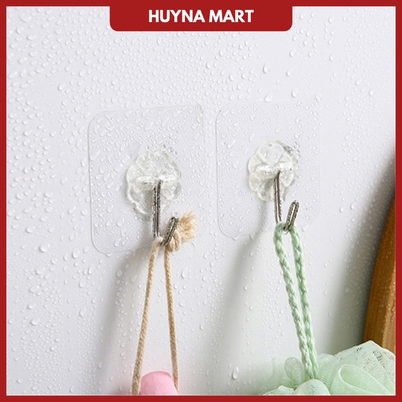 Móc Dán Tường Trong Suốt Siêu Dính Siêu Chịu Lực Huyna Mart 6x6cm MT01