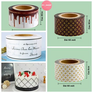 Cuộn 1kg mica cứng lót thành bánh ,quấn thành bánh kem cứng cáp cao 8cm