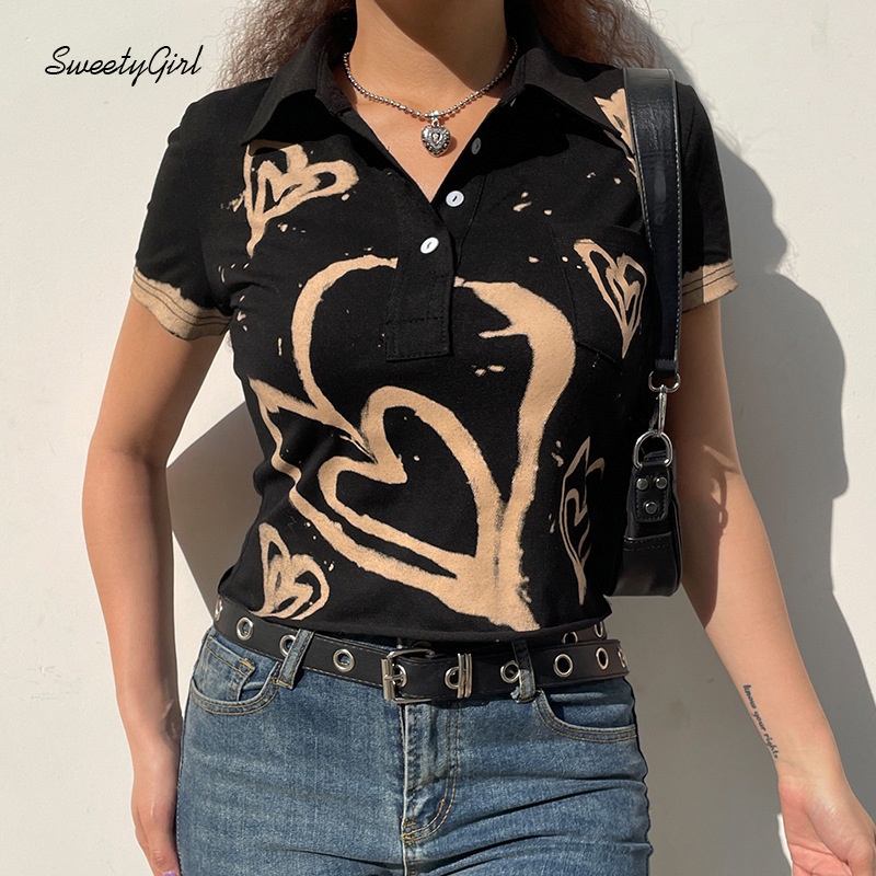 Áo Croptop Cổ Bẻ Tay Ngắn Dáng Ôm Màu Sắc Tương Phản 2022 Thời Trang Cho Nữ