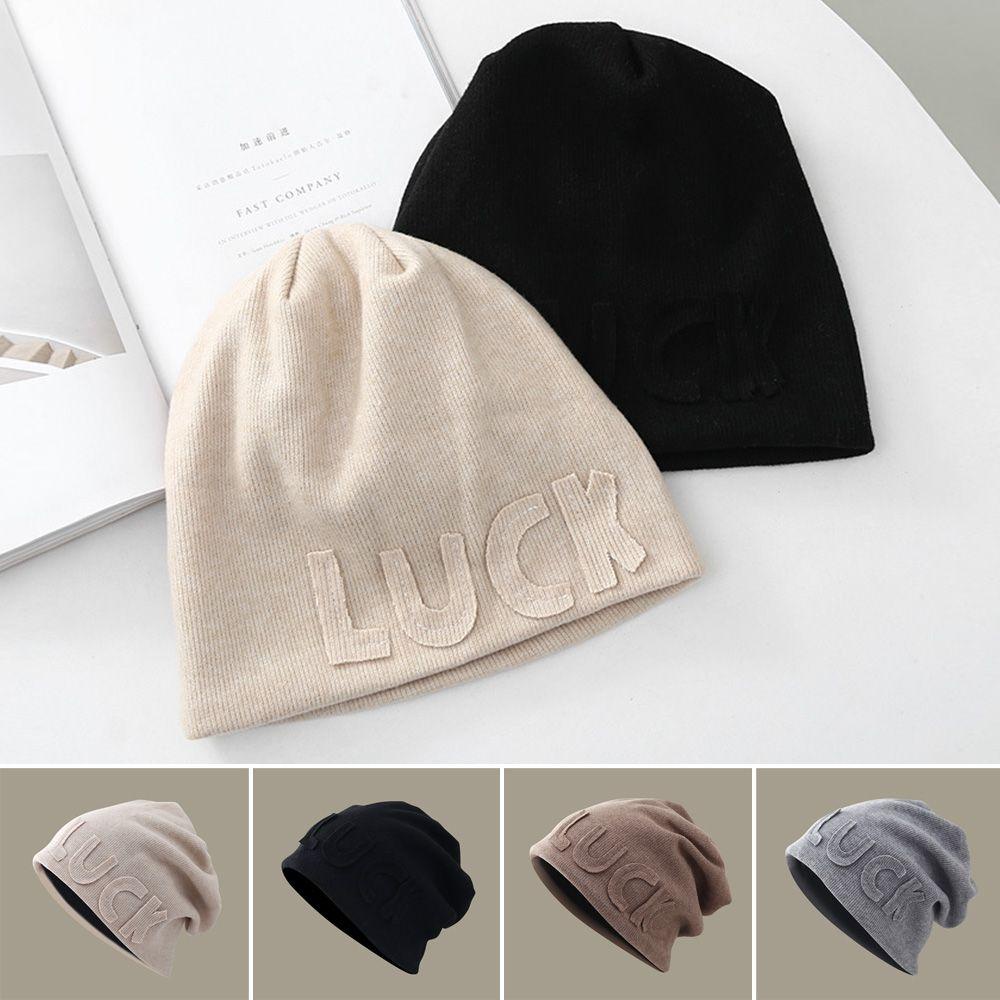 Mũ Beanie Len Lông Cừu Màu Trơn Dễ Thương Cho Nam Và Nữ