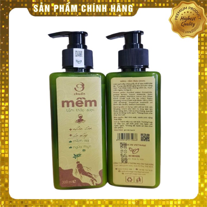 MỀM - Sữa tắm thảo dược AN THÁI HƯNG [Ơ chuẩn] 300ml mềm, mịn da, ngăn ngừa mụn, ngứa, trứng cá