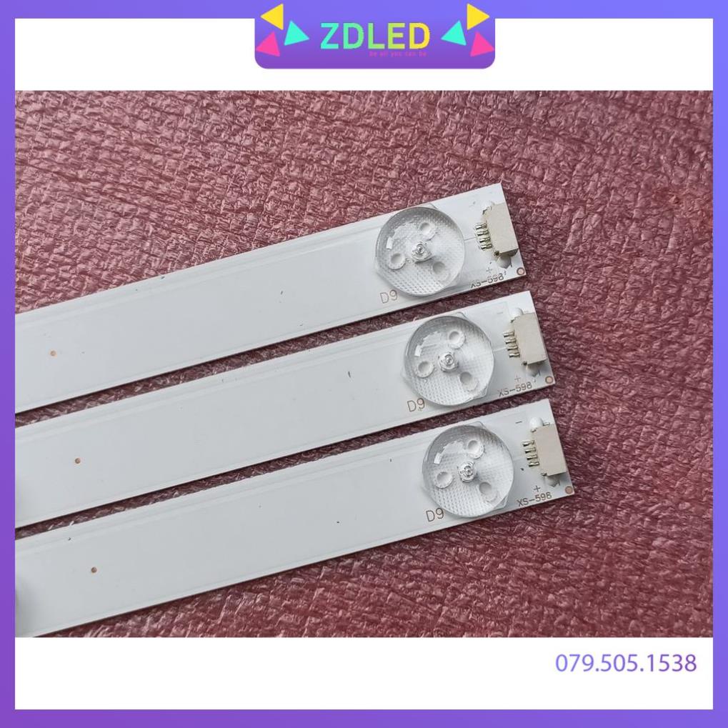 THANH LED TIVI  SHARP 40LE265 40LE275 A-HWCQ40D675 HÀNG MỚI 100%, THANH 4 THANH, MỖI THANH 9 BÓNG 3V, DÀI 74,2cm