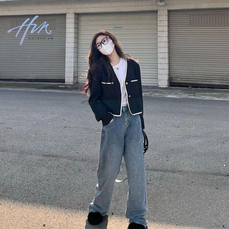 Áo Khoác Dáng Ngắn Phong Cách Hàn Quốc Thời Trang Xuân Thu 2022 Mới Cho Nữ