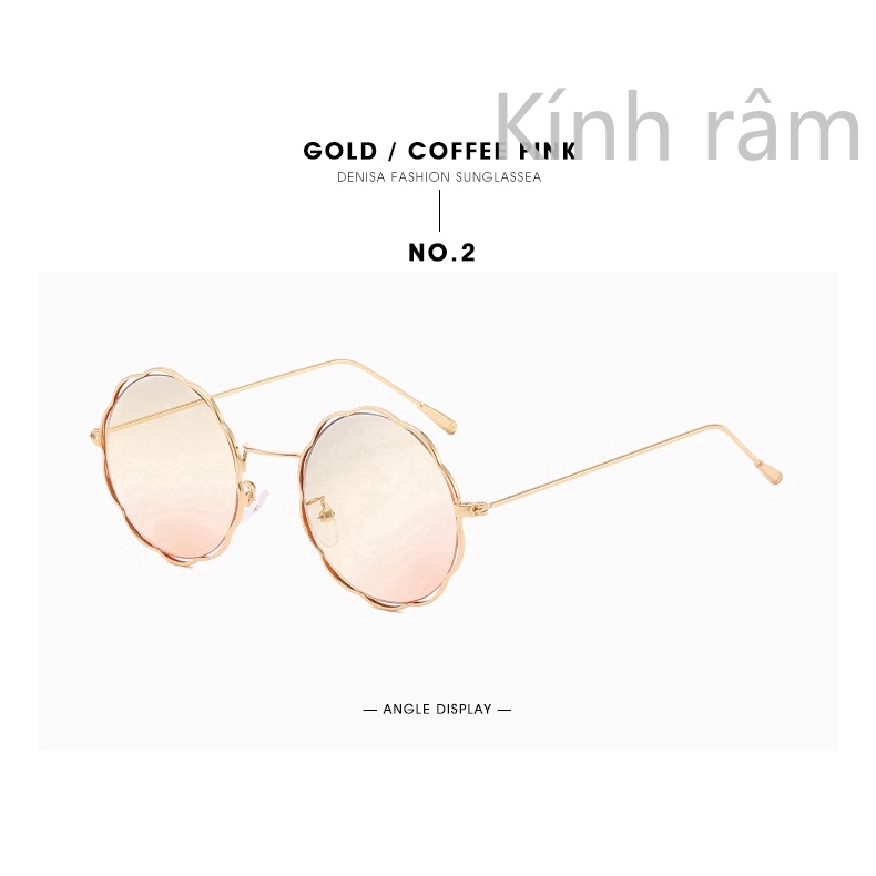 Kính mát gọng tròn tròng nhiều màu sắc lựa chọn