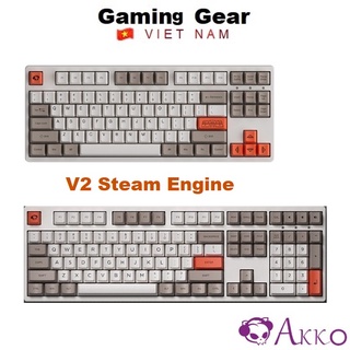 Bàn phím cơ AKKO 3087 / 3108 Steam Engine V2 | Foam tiêu âm chống ồn (Switch Blue|Orange|Pink V2)