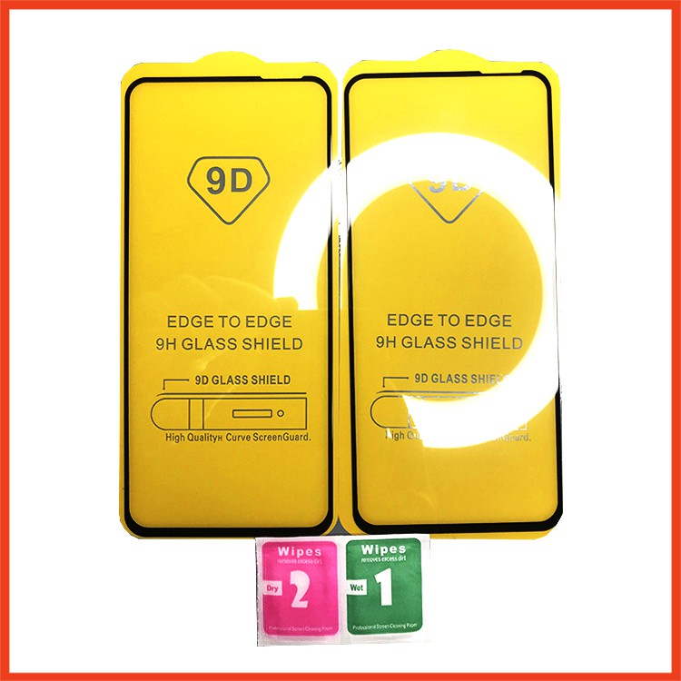 Kính cường lực Xiaomi Redmi Note 9 , Kính cường lực full màn hình, Ảnh thực shop tự chụp, tặng kèm bộ giấy lau kính