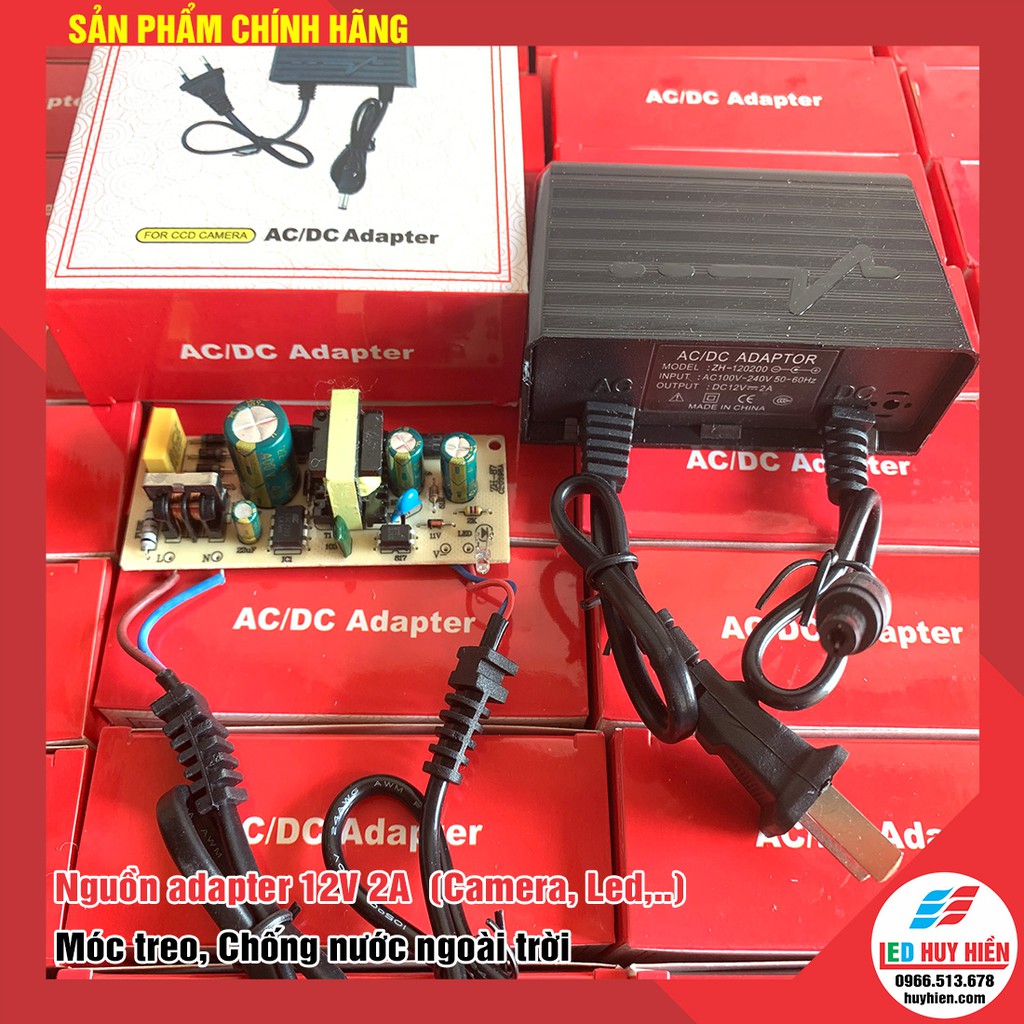 nguồn adapter 12V 2A, nguồn nhựa 12V 2A  chuyên camera, Led