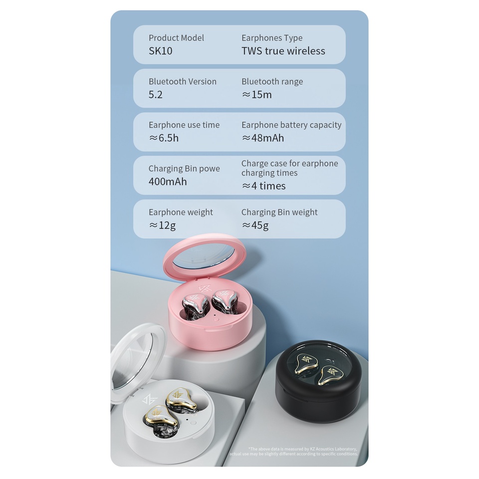 KZ SK10 1BA+1DD TWS Bluetooth 5.2 Earphones Hybrid HiFi Game Sport Headset Touch Control Noise Cancelling Earphones