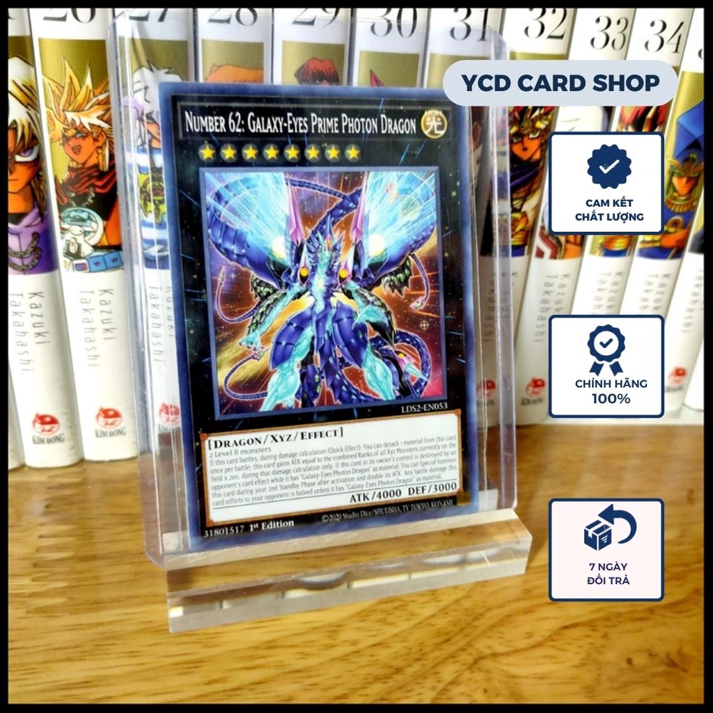 Thẻ bài Yugioh Chính Hãng Number 62: Galaxy-Eyes Prime Photon Dragon – Common