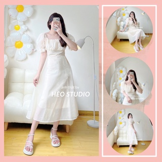 Đầm maxi voan be cột nơ hèo studio