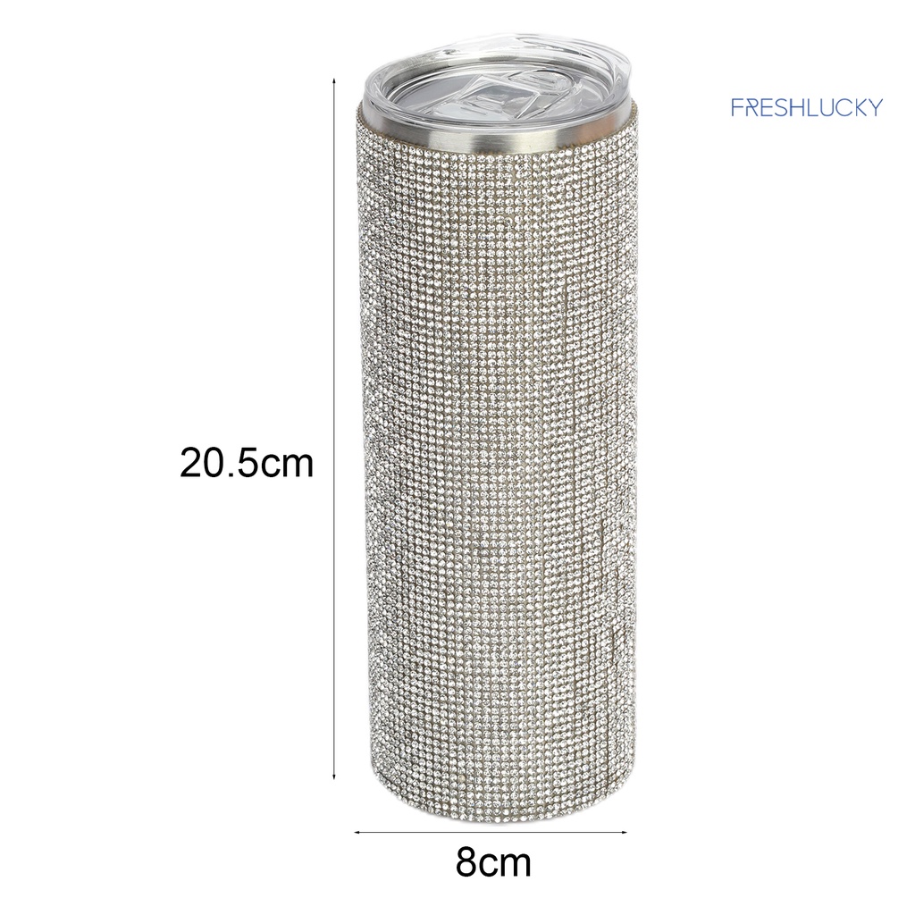 Bình Nước Bằng Thép Không Gỉ Đính Đá Dung Tích 20oz/600ml