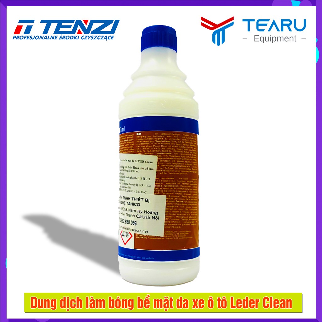 "Hot" Dung dịch làm bóng bảo dưỡng bề mặt da xe ô tô Tenzi Leder Clean - 600ml
