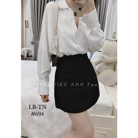 CHÂN VÁY DÁNG A THÊU ONG CD, CẠP CAO CHẤT CO GIÃN CÓ LÓT QUẦN TRONG BO CHUN MS19002 (H2-3)