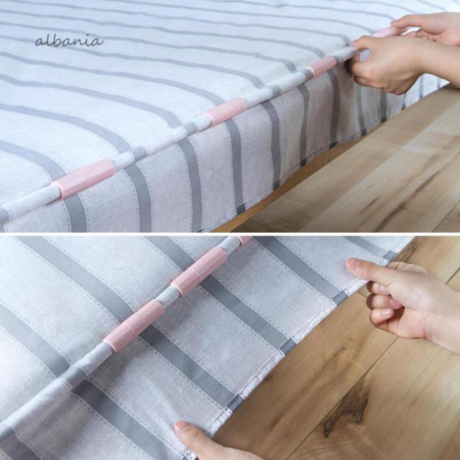 12 ống nhựa kẹp cố định mép trải giường chống trượt nhiều màu sắc để lựa chọn tiện lợi 002