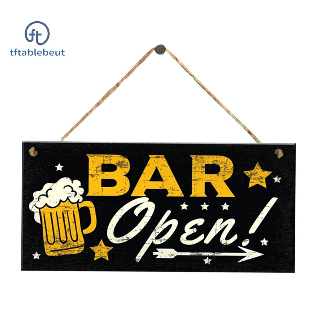 Bảng Gỗ In Họa Tiết Bia Dùng Trang Trí Quán Bar / Drunkery