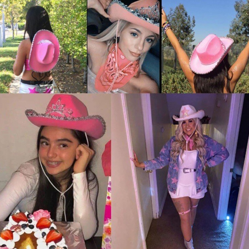 Mũ Cao Bồi Vành Rộng Thời Trang Cho Tuổi Teen