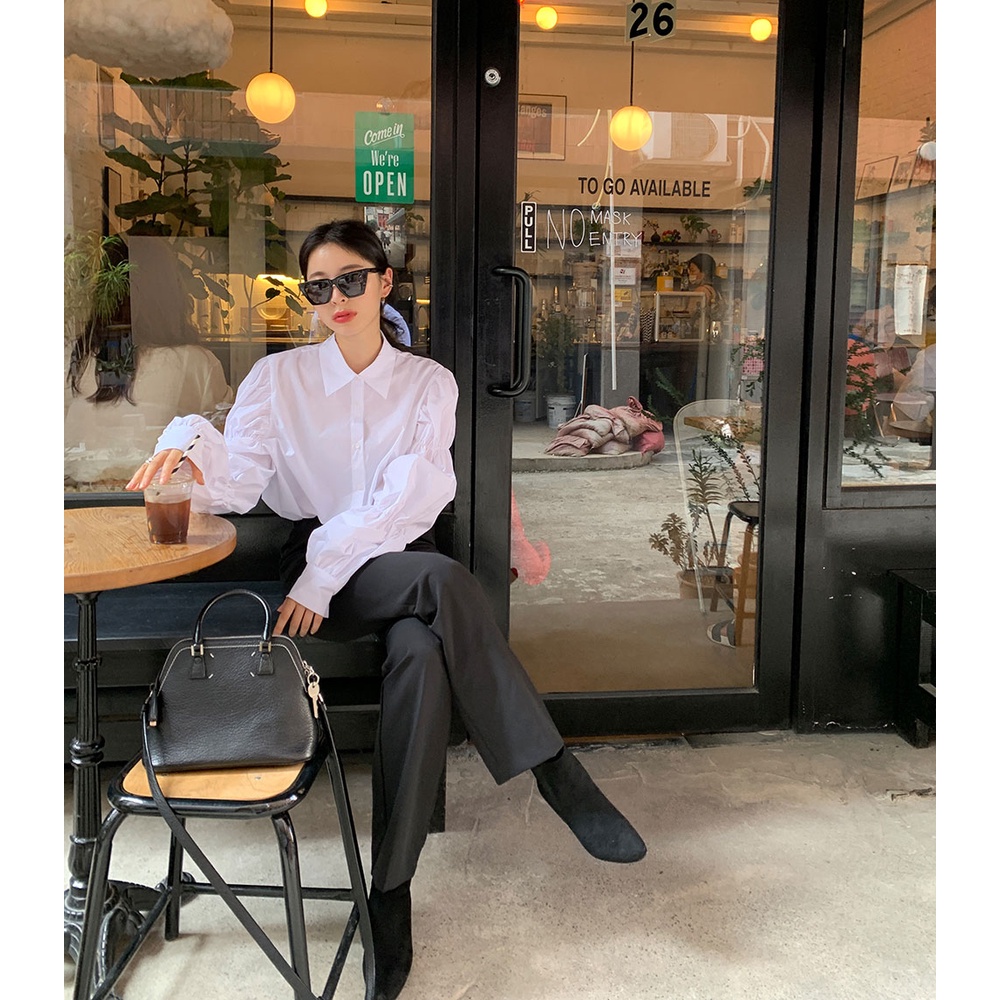 Áo sơ mi tay dài phong cách retro thời trang thanh lịch