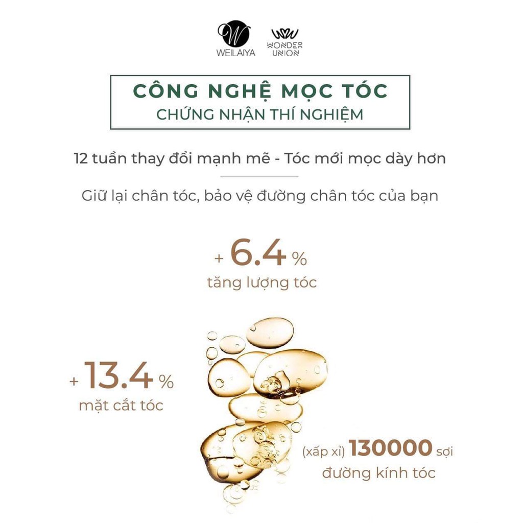 [1 HỘP 8 LỌ] Huyết thanh Serum Weilaiya Hỗ Trợ Mọc Tóc Hiệu Quả Sau 12 Tuần sử dụng Chính Hãng Sẵn SLL