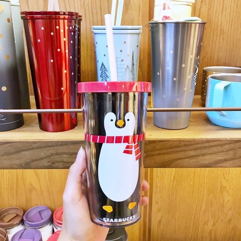 - LY NHỰA 2018 HOLIDAY PENGUIN COLD CUP 12oz