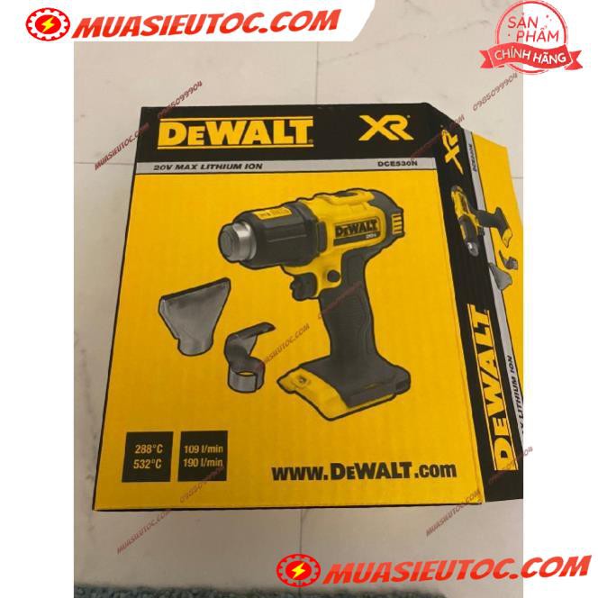 MÁY THỔI HƠI NÓNG DÙNG PIN 18V DEWALT DCE530N - Thân máy