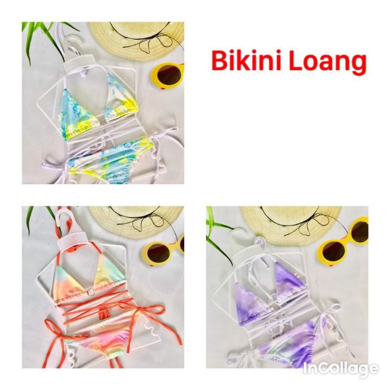 bikini đồ bơi 2 mảnh cho bé hoạ tiết loang