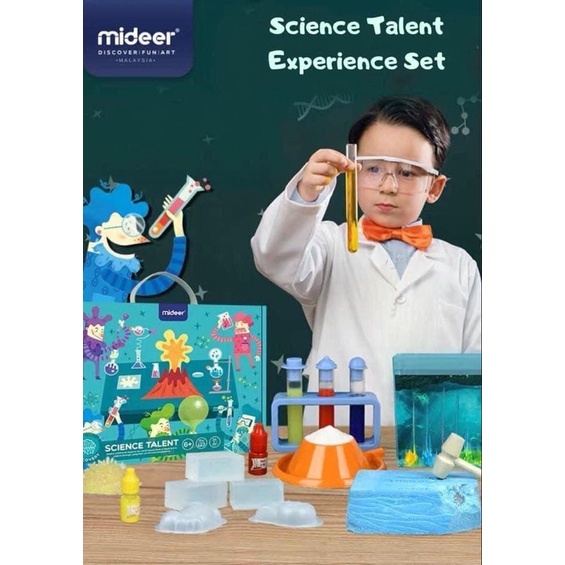 Bộ đồ chơi 50 thí nghiệm chính hãng Mideer, Science Talent kèm hướng dẫn và dụng cụ chuyên dụng