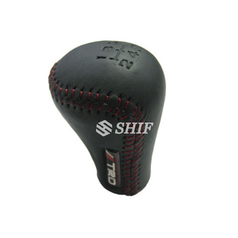 Đầu bọc cần số bằng da 5 chế độ số TRD cho xe hơi Toyota