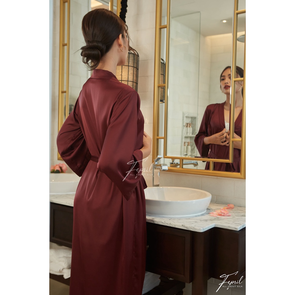 Áo choàng lụa dài FEPRIL Long Basic Kimono | BigBuy360 - bigbuy360.vn