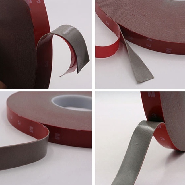 Cuộn Băng Keo Dán Hai Mặt Bằng Silicon Trong Suốt Màu Đỏ 1Cm*3M Không Để Lại Dấu Vết