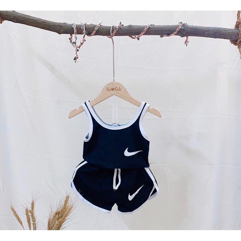 bộ cotton 2 dây bé gái combo