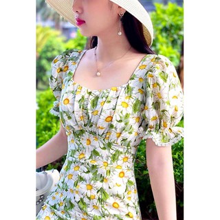 ĐẦM HOA XÒE ĐUÔI CÁ Freesize