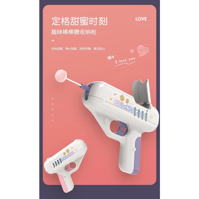 Súng Bắn Kẹo Mút Có Nhạc Và Âm Thanh Hot Trend Tiktok – Đồ Chơi Giảm Stress