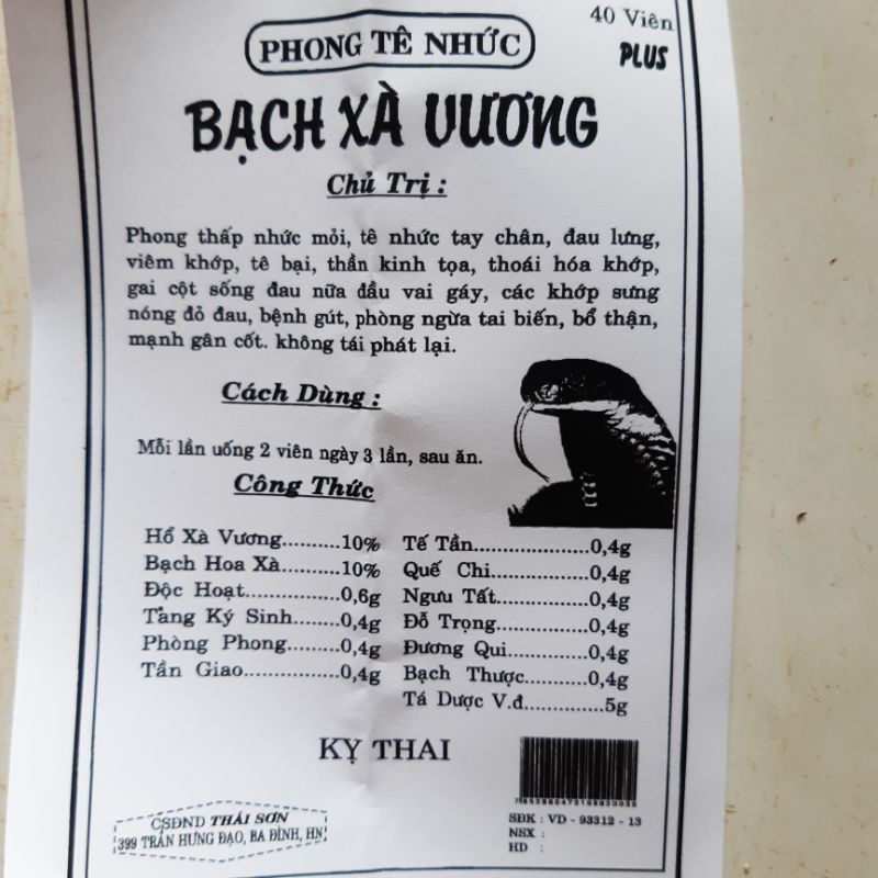 Phong Tê Nhức Bạch Xà Vương PLUSS bGiải pháp Cho người đau mỏi xương khớp