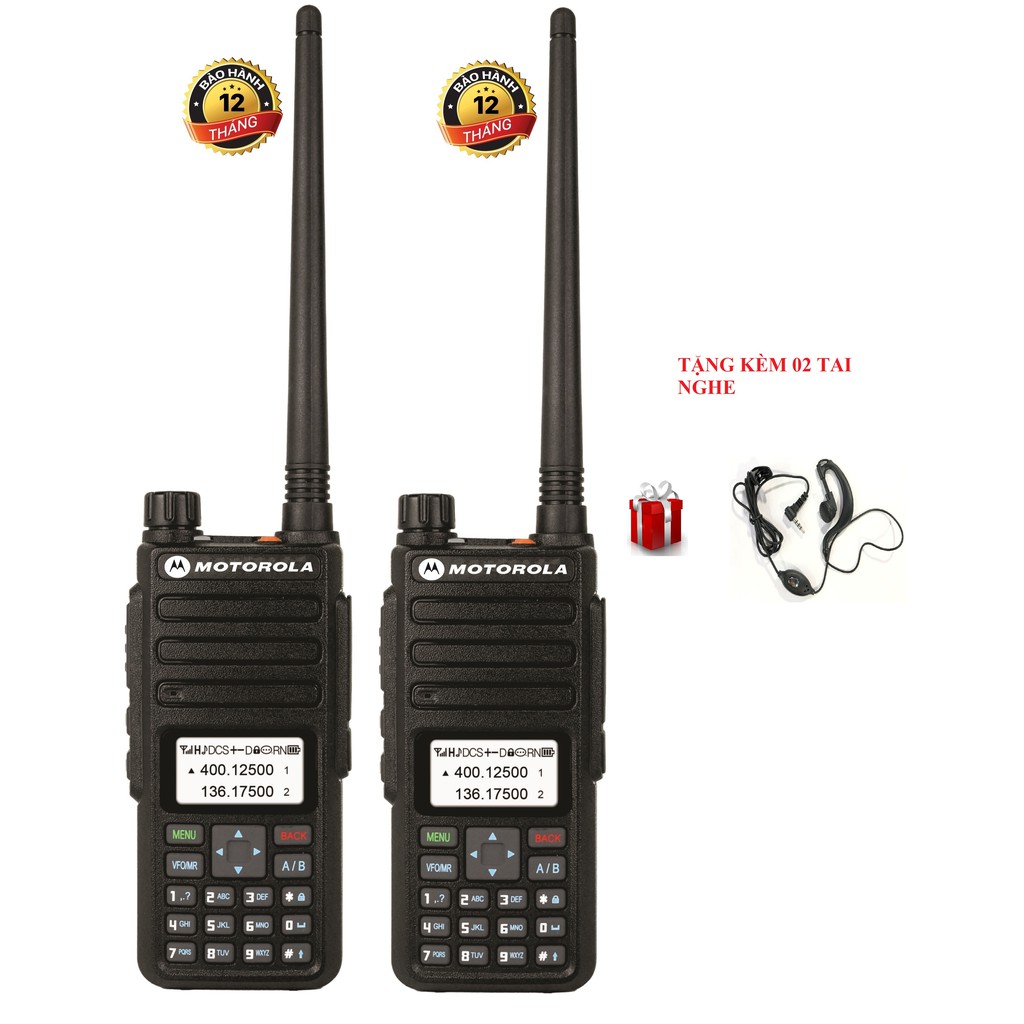 Bộ 2 Bộ đàm Motorola UV-CP1895IS (Công suất lớn siêu mạnh, Băng tần kép-Dua Band, DTMF, Cự ly liên lạc siêu xa)