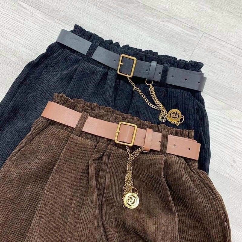 HÀNG XỊN  Baggy công sở kèm thắt lưng Chất vải tuyết mưa mềm mịn lên dáng cực xinh