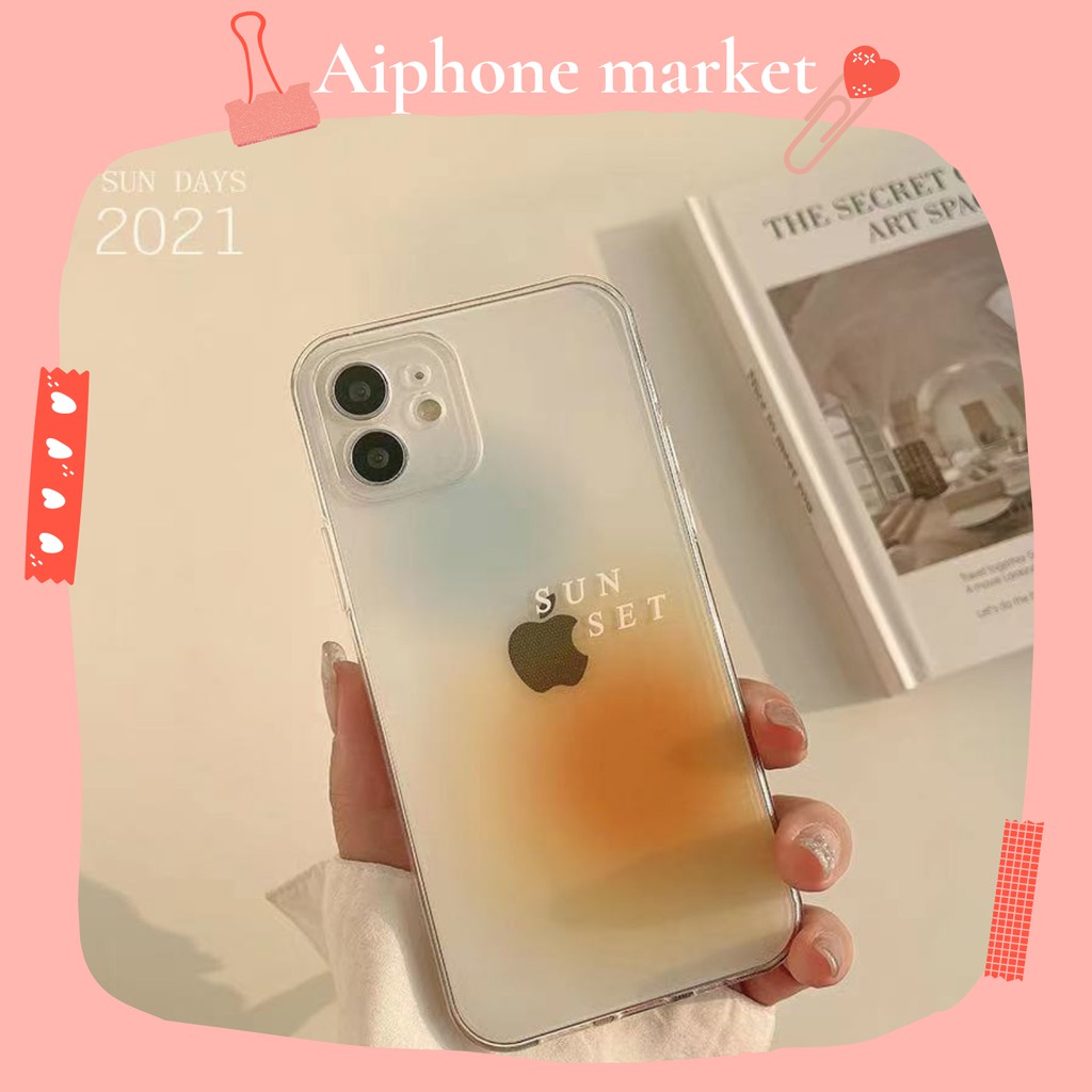 Ốp Lưng Nhựa Mềm Màu Gradient Cho Iphone 12promax / 11p / Xs / 8 / Iphone12