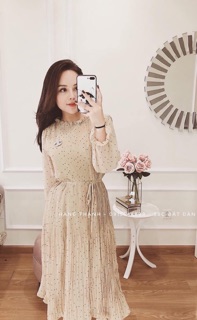 VÁY MAXI VOAN CHẤM BI 3 MÀU