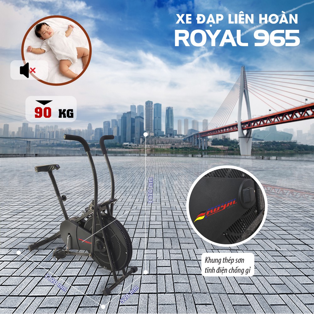 Xe đạp tập thể dục royal 965(chính hãng)