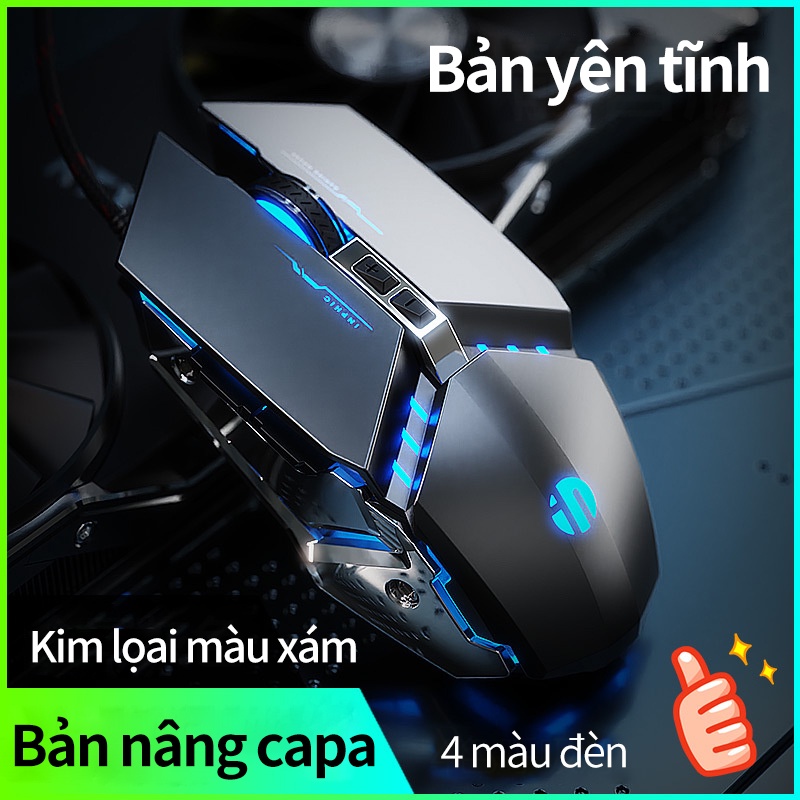 Chuột Chơi Game INPHIC PW2 Dây USB Với Đèn Nền RGB Tiện Dụng Chuột LED 4800 DPI Cho Máy Tính Laptop