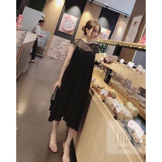 Đầm bầu xếp ly cao cấp