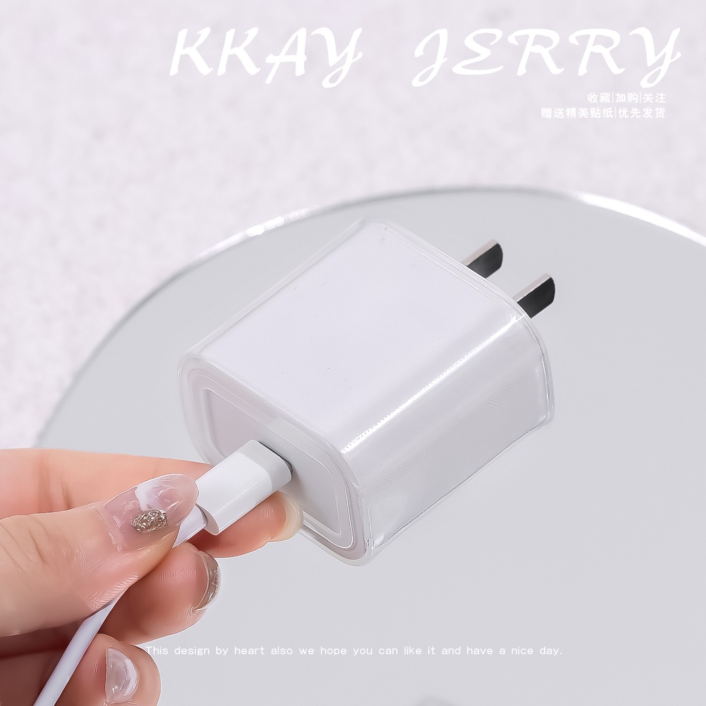 Vỏ Bọc Bảo Vệ Bộ Sạc Điện Thoại Bằng TPU Trong Suốt Cho compatible for iPhone 18w 20w 5w 5/6/6s/7/8plus/xs/xr/xsmax/11/12pro/13promax